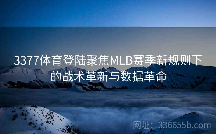 3377体育登陆聚焦MLB赛季新规则下的战术革新与数据革命